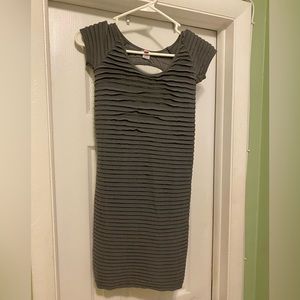 Dark Gray Form fitting Dress with open back M/L